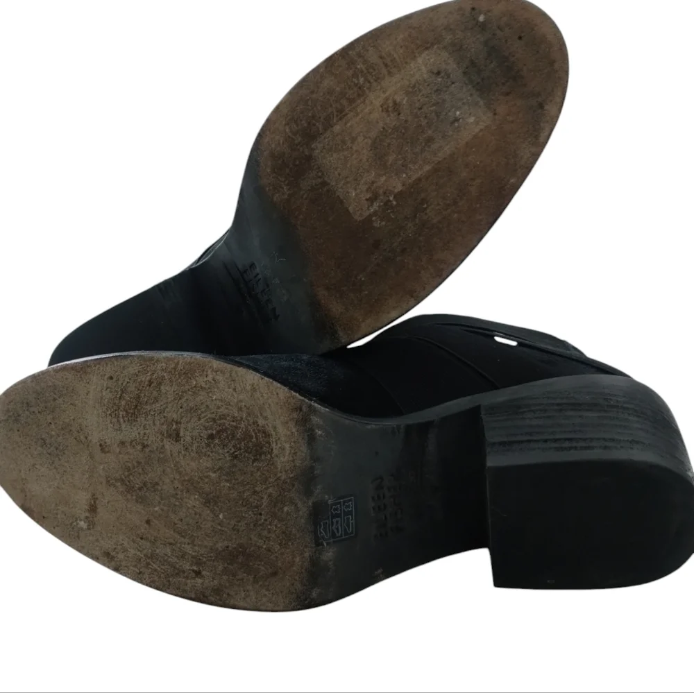 Eileen Fisher Womens Willis Black‎ Sport Suede Ankle Booties Size 7 Quiet Luxury